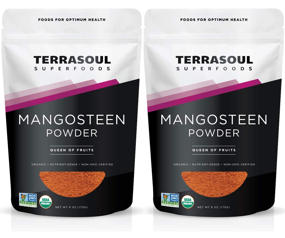 Organic Mangosteen Fruit Powder by Terrasoul Superfoods - 12oz | Antioxidant-Rich Superfood for Smoothies, Baking & Wellness Drinks | USDA Certified, Vegan & Gluten-Free