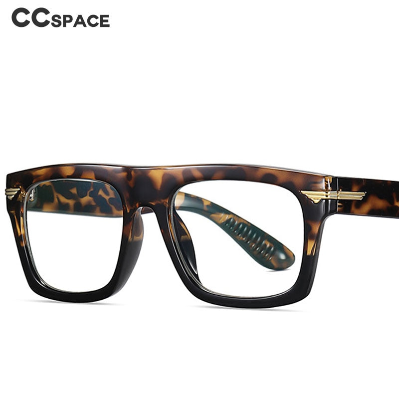 CCspace Unisex Full Rim Square TR90 Titanium Frame Eyeglasses 49362 - Lightweight & Durable Glasses for Work, Reading & Everyday Use