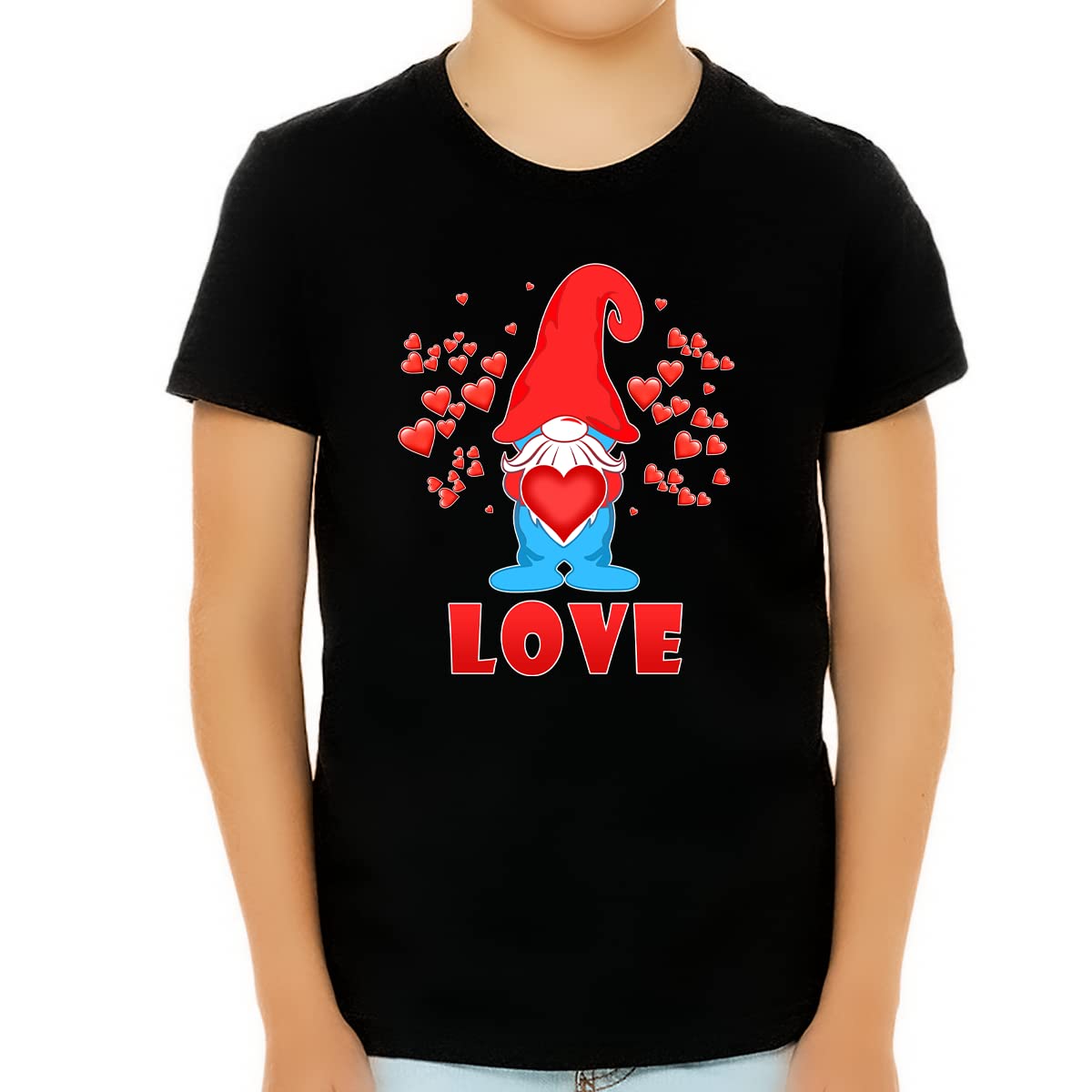 Boys' Valentine's Day Gnome T-Shirts - Cute Kids Valentine Shirts for Boys - Perfect Valentine's Gift for Boys - Great for School Parties & Family Photos