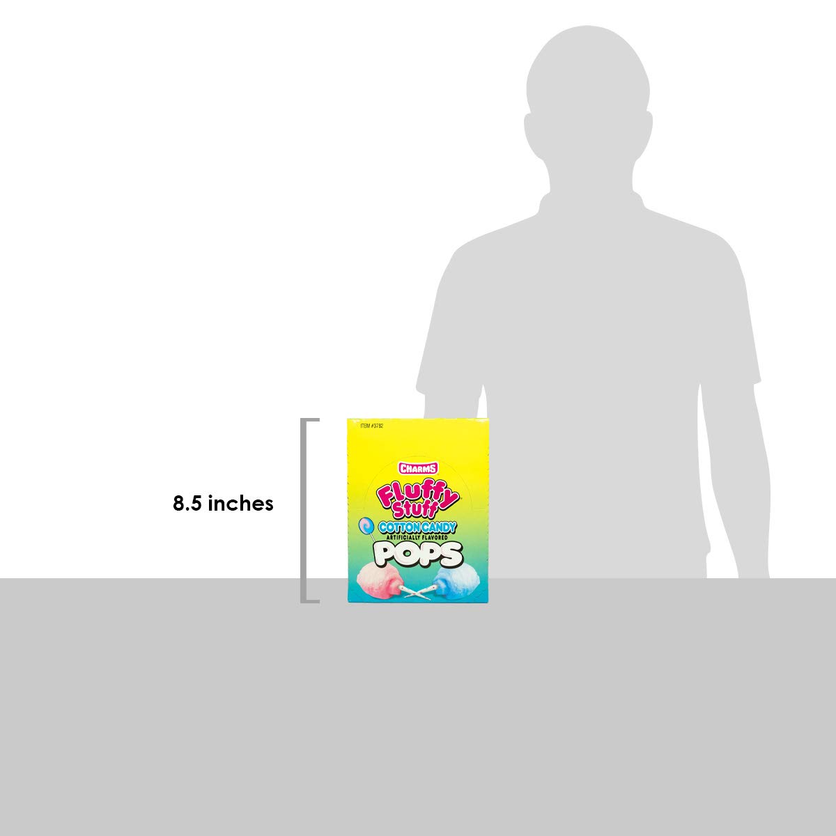 Fluffy Stuff Cotton Candy Pops - 48 Count Box (0.62 Oz Each, Total 29.76 Oz) | Sweet Party Treats, Carnival Snacks & Birthday Favors