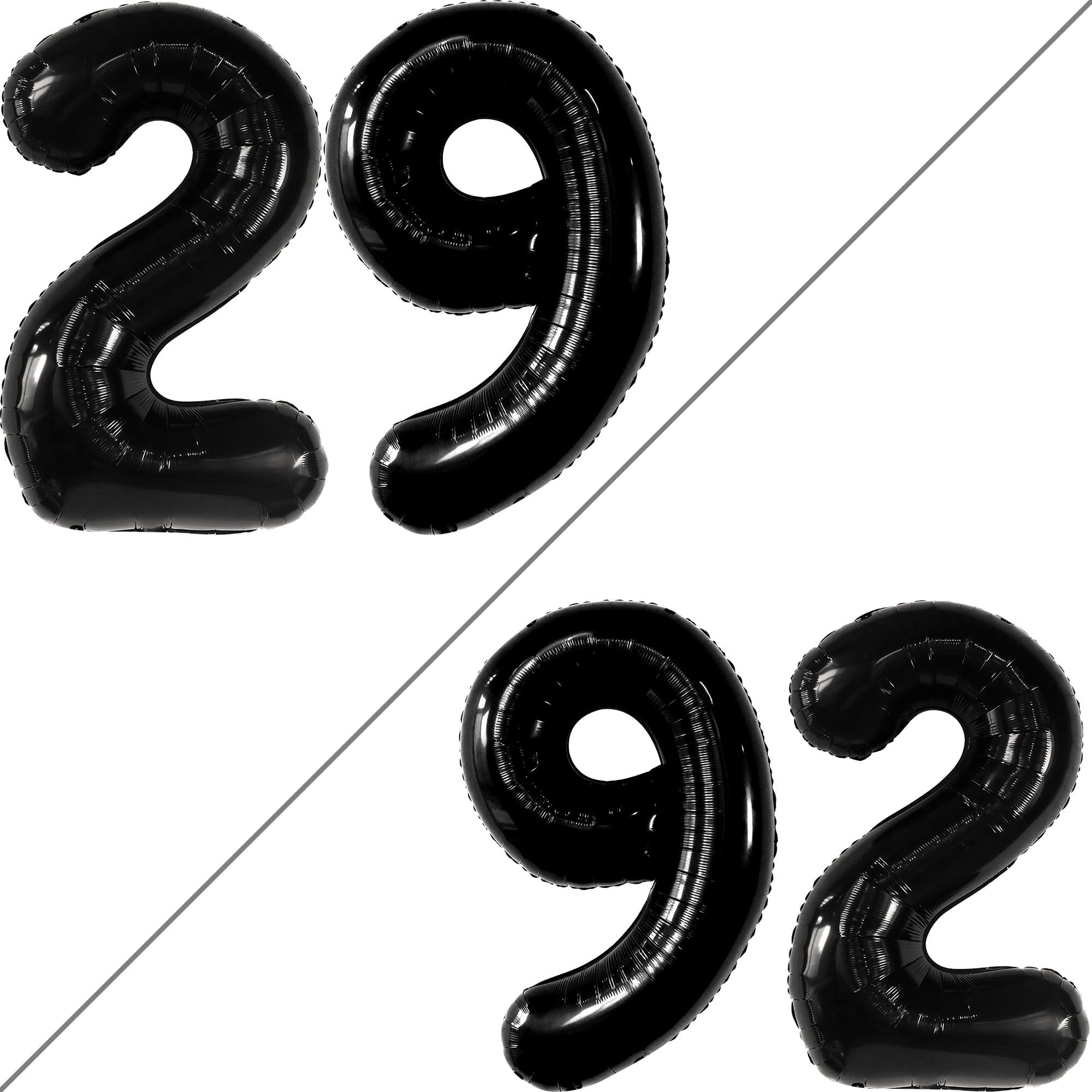 KatchOn 40 Inch Black 29 Balloon Numbers - Giant Foil Birthday Balloons for 29th Birthday Party Decorations | Men & Women Celebration | Perfect for Milestone Birthday, Anniversary, Graduation & Photo Backdrops