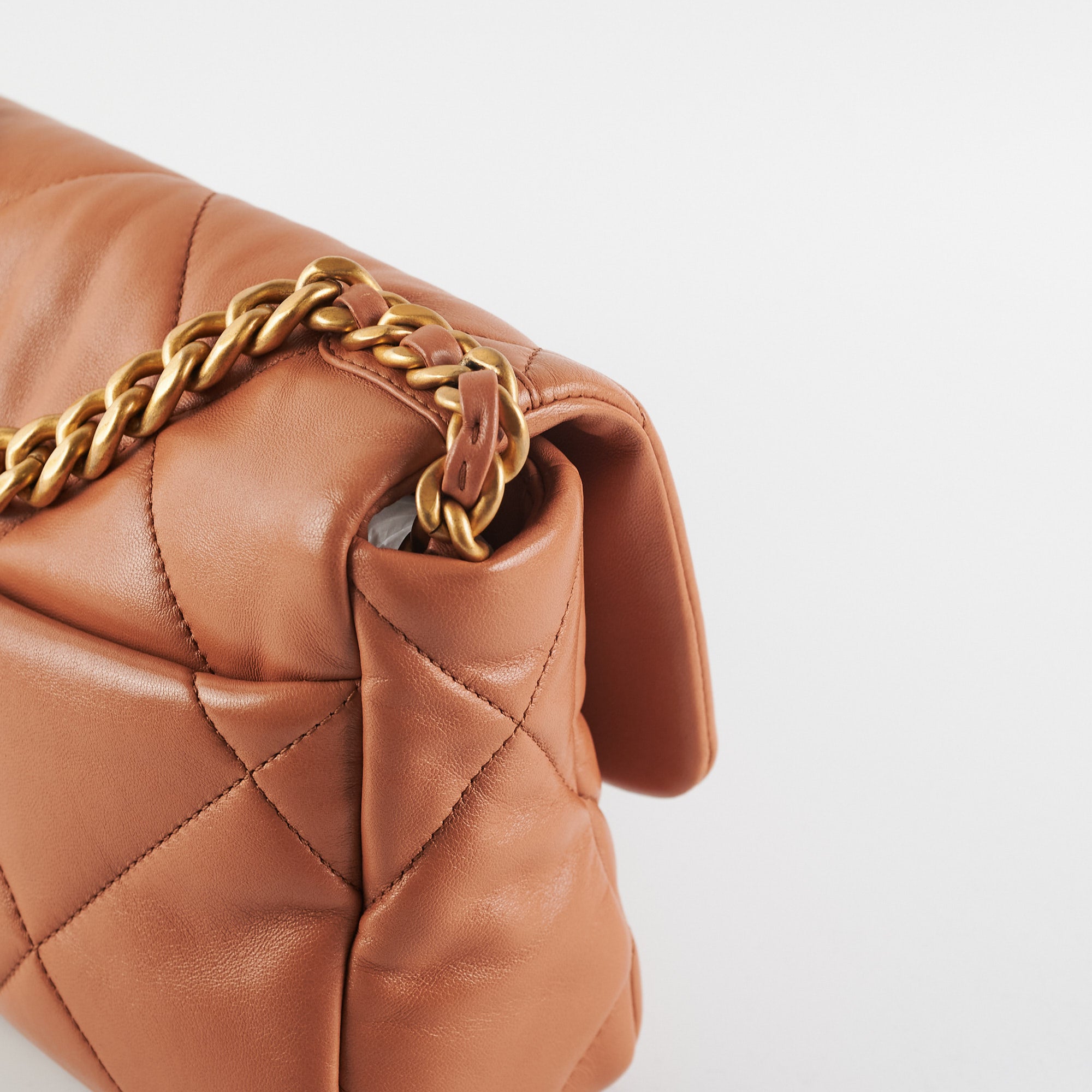 Chanel 19 Small Caramel 21P Handbag with Microchip - Luxury Designer Shoulder Bag for Women, Perfect for Daily Use, Work & Special Occasions