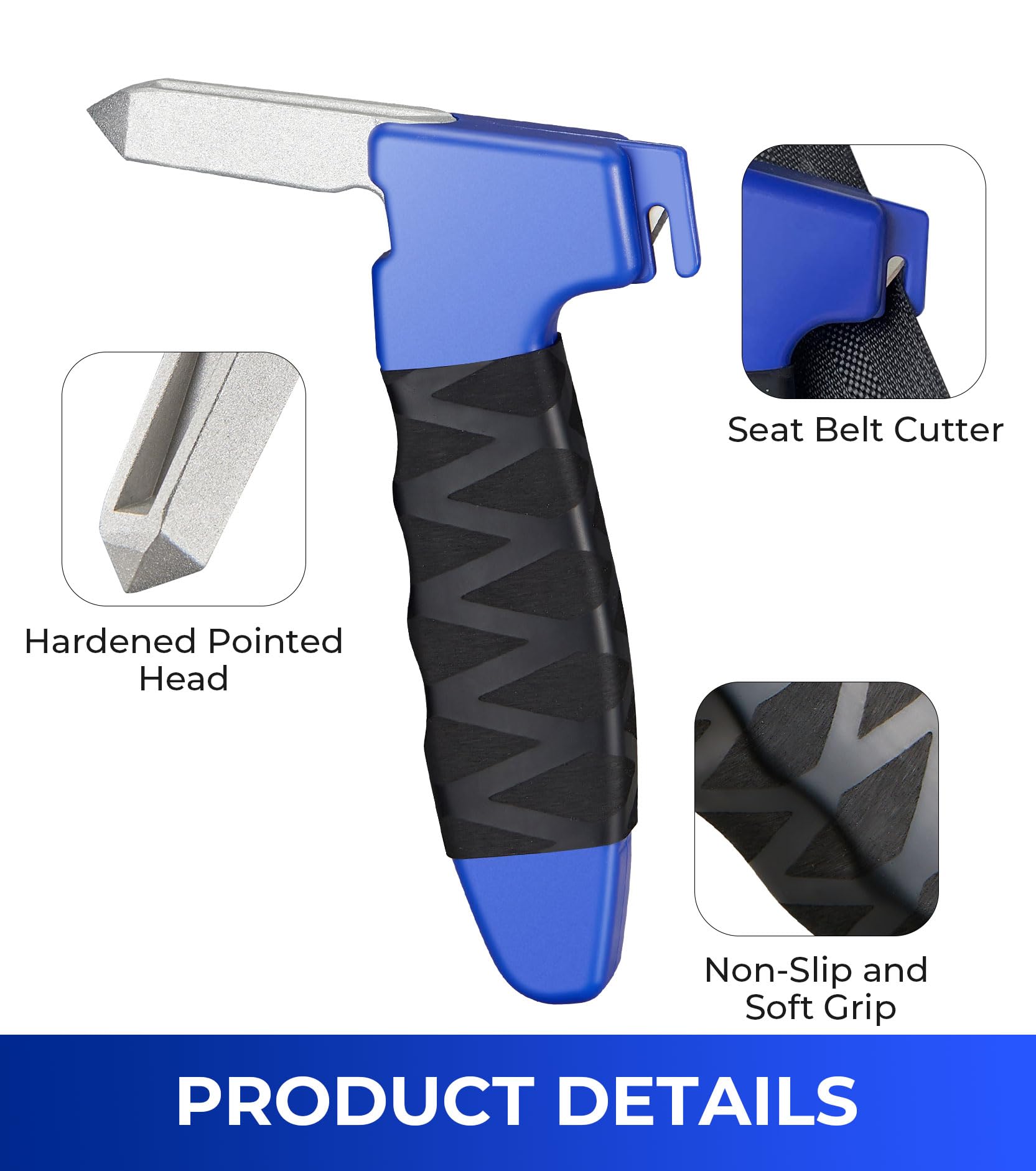 2 Pack Car Handle Assist for Seniors - Auto Cane & Vehicle Support Handle for Elderly & Disabled - Portable Car Door Assist Grip (Blue) - Helps with Easy Entry & Exit from Vehicles - Ideal for Mobility Assistance & Car Accessibility