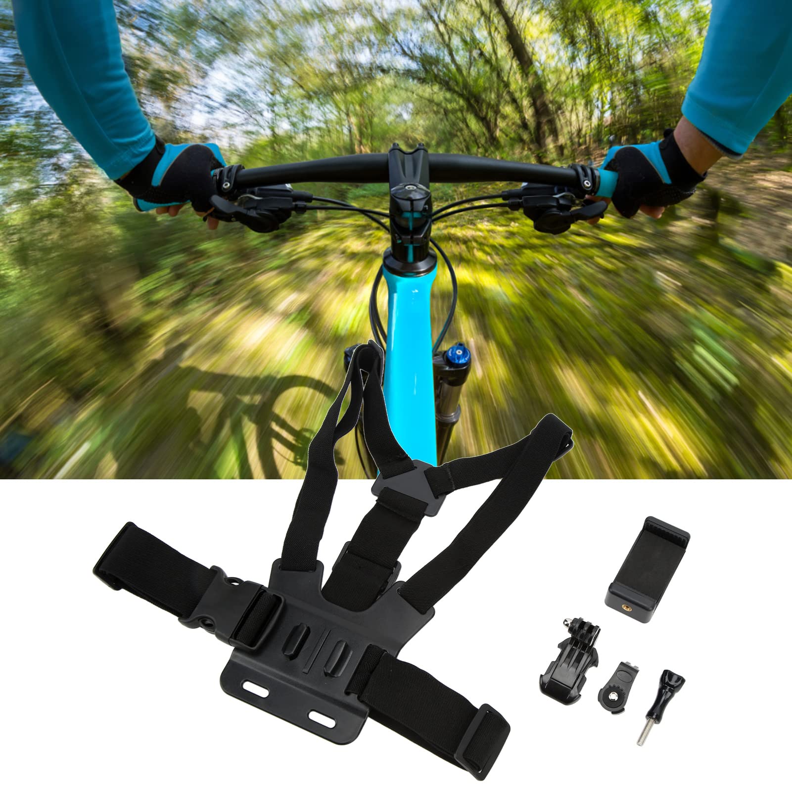 Adjustable Phone Chest Mount Harness for POV Action Camera & Smartphone - Compatible with iPhone, Samsung, GoPro - Perfect for Hiking, Cycling, Vlogging & Hands-Free Recording
