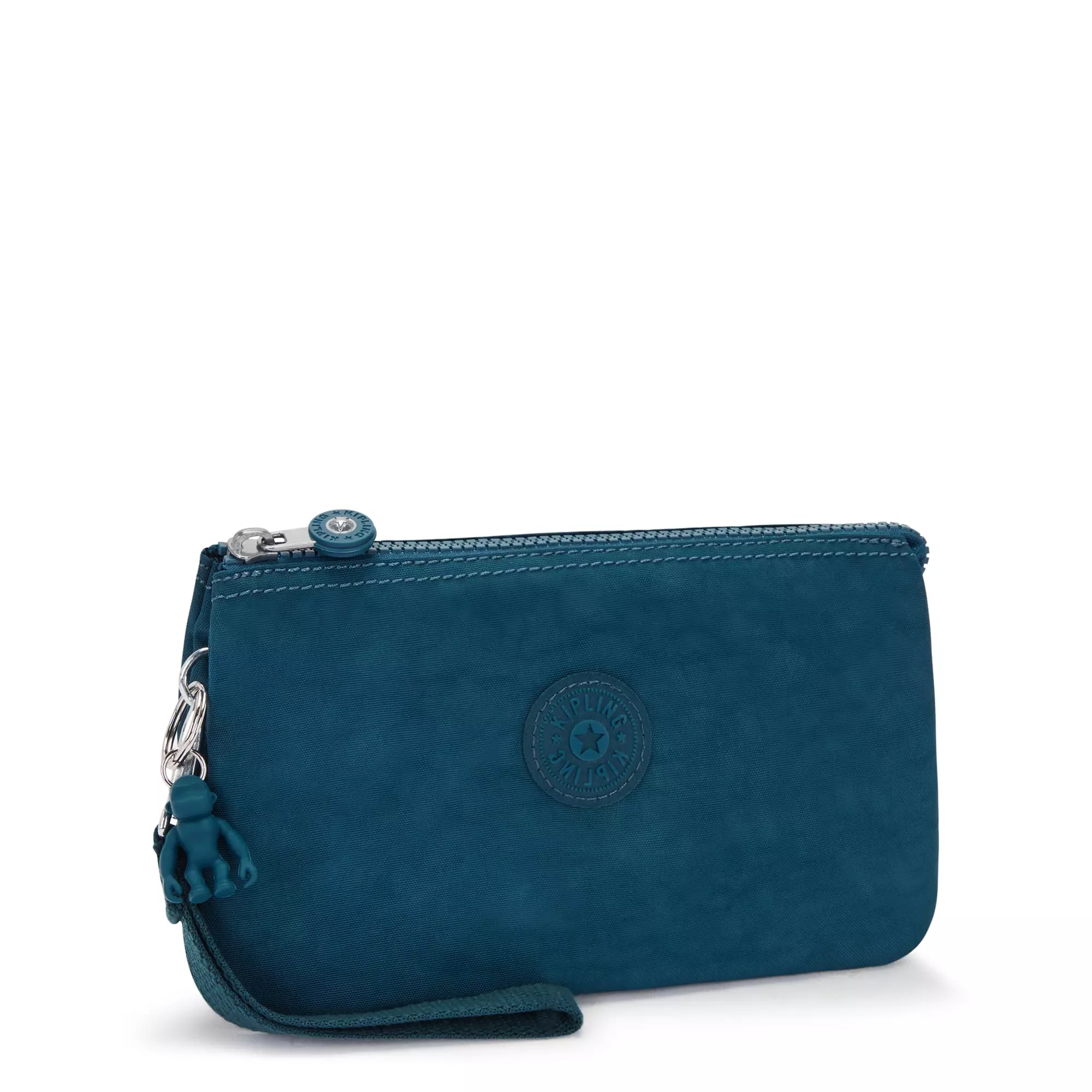 Kipling Creativity Extra Large Wristlet Wallet - Cosmic Emerald Green Crossbody Bag for Women | Perfect for Travel, Shopping & Everyday Use
