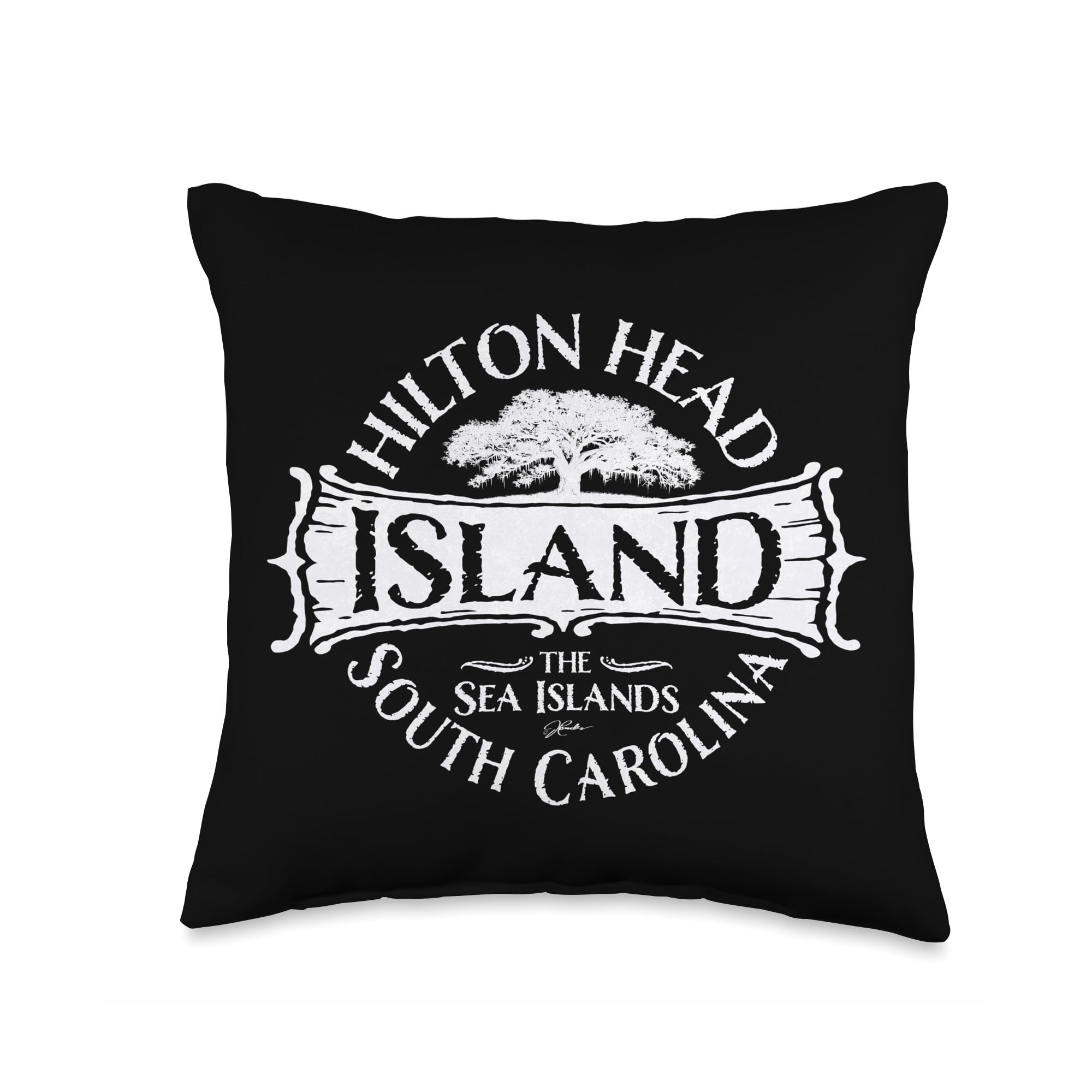 Hilton Head Island South Carolina Throw Pillow Cover - Coastal Decor for Sofa, Bed & Couch - Perfect for Beach House & Vacation Home Decor