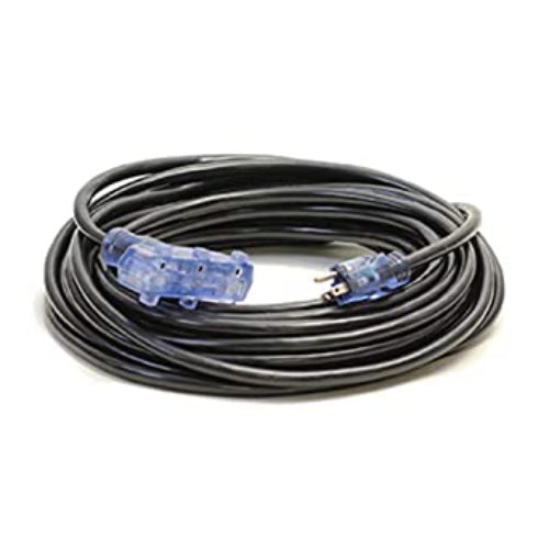 Pro Glo SJTW Heavy Duty Lighted Triple Tap Extension Cord with CGM - 15ft Power Strip for Home, Office, Workshop & Outdoor Use
