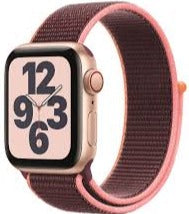 Apple Watch SE (GPS + Cellular) 40mm Gold Aluminum Case with Plum Sand Sport Band - Smartwatch for Fitness Tracking, Calls & Notifications - Perfect for Running, Swimming & Everyday Wear