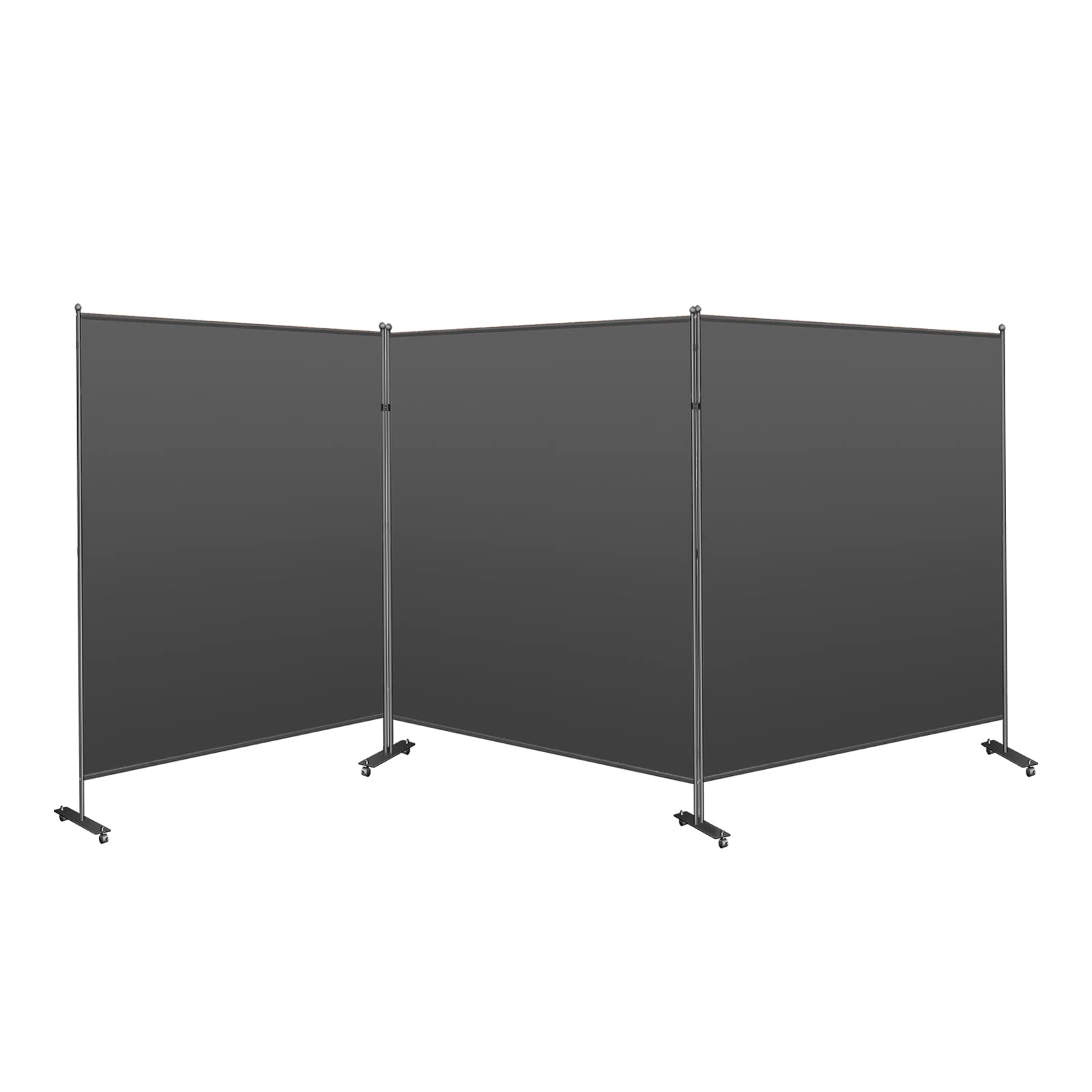 3-Panel Black Freestanding Room Divider Screen - 213