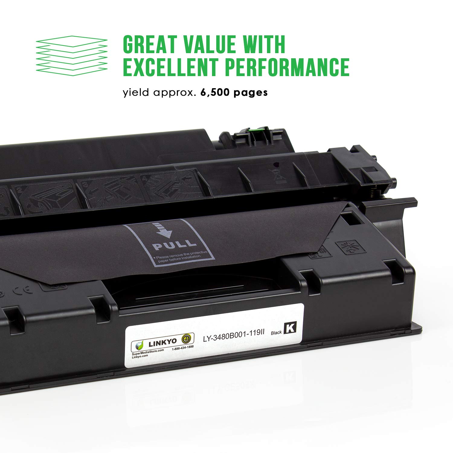 LINKYO Compatible Toner Cartridge Replacement for Canon 119 II 3480B001AA (Black, High Yield) - Works with Canon ImageCLASS Printers - Perfect for Home & Office Printing Needs