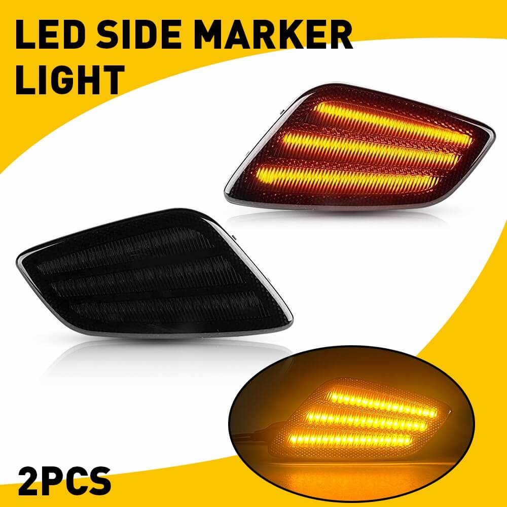 1997-2006 Jeep Wrangler TJ LED Front Bumper Turn Signal & Side Marker Lights - Smoke Lens - Off-Road & Night Driving Safety Upgrade