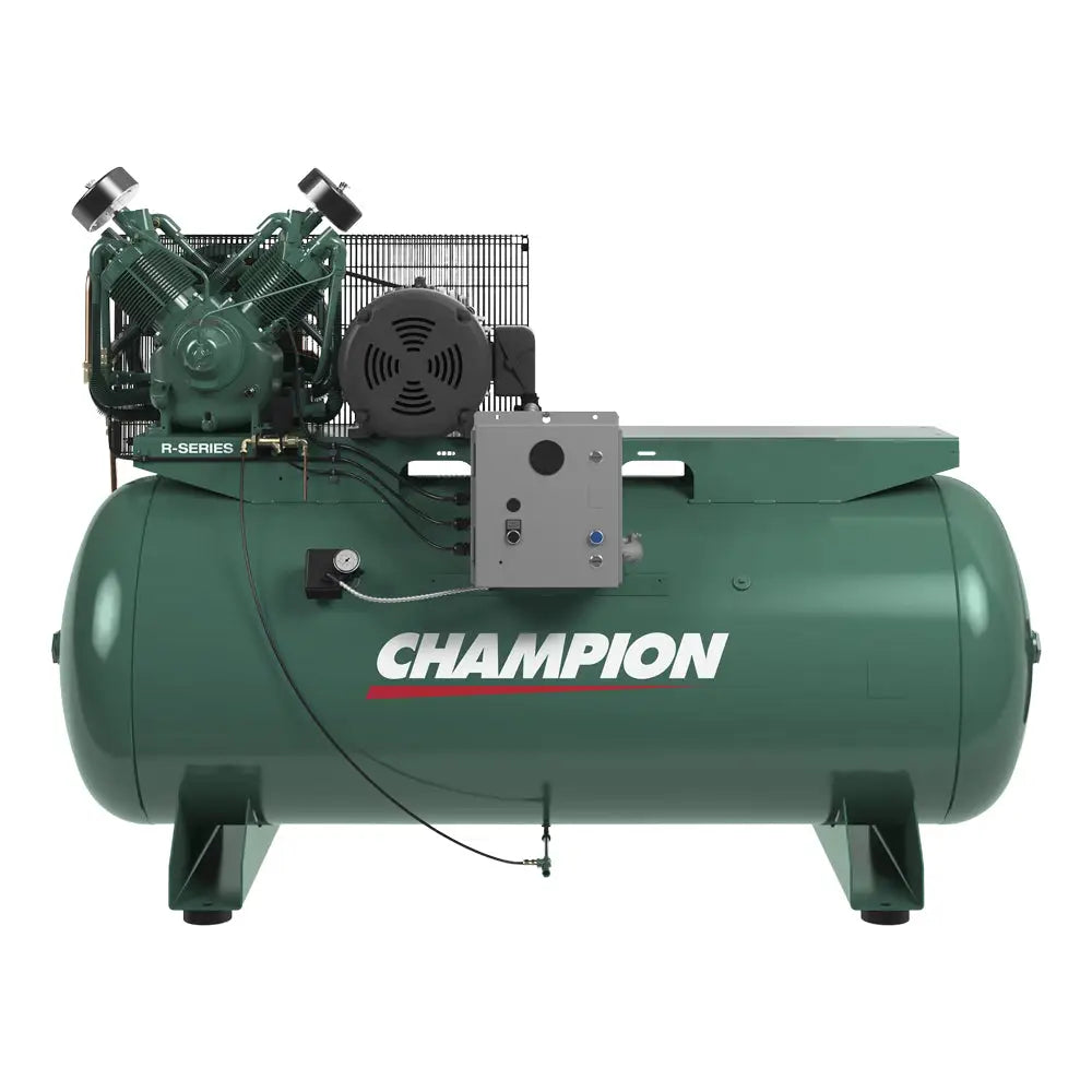 Champion HR15F 24R Series 15 HP Industrial Air Compressor with R30 Pump - 240 Gallon Tank for Heavy-Duty Workshop & Construction Use