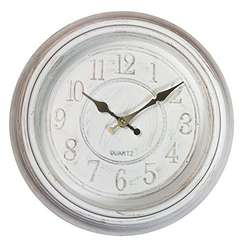 Vintage 12-Inch Retro American Wall Clock - Decorative European Style Stereo Clock with Stone Numbers for Living Room, Bedroom & Office Decor