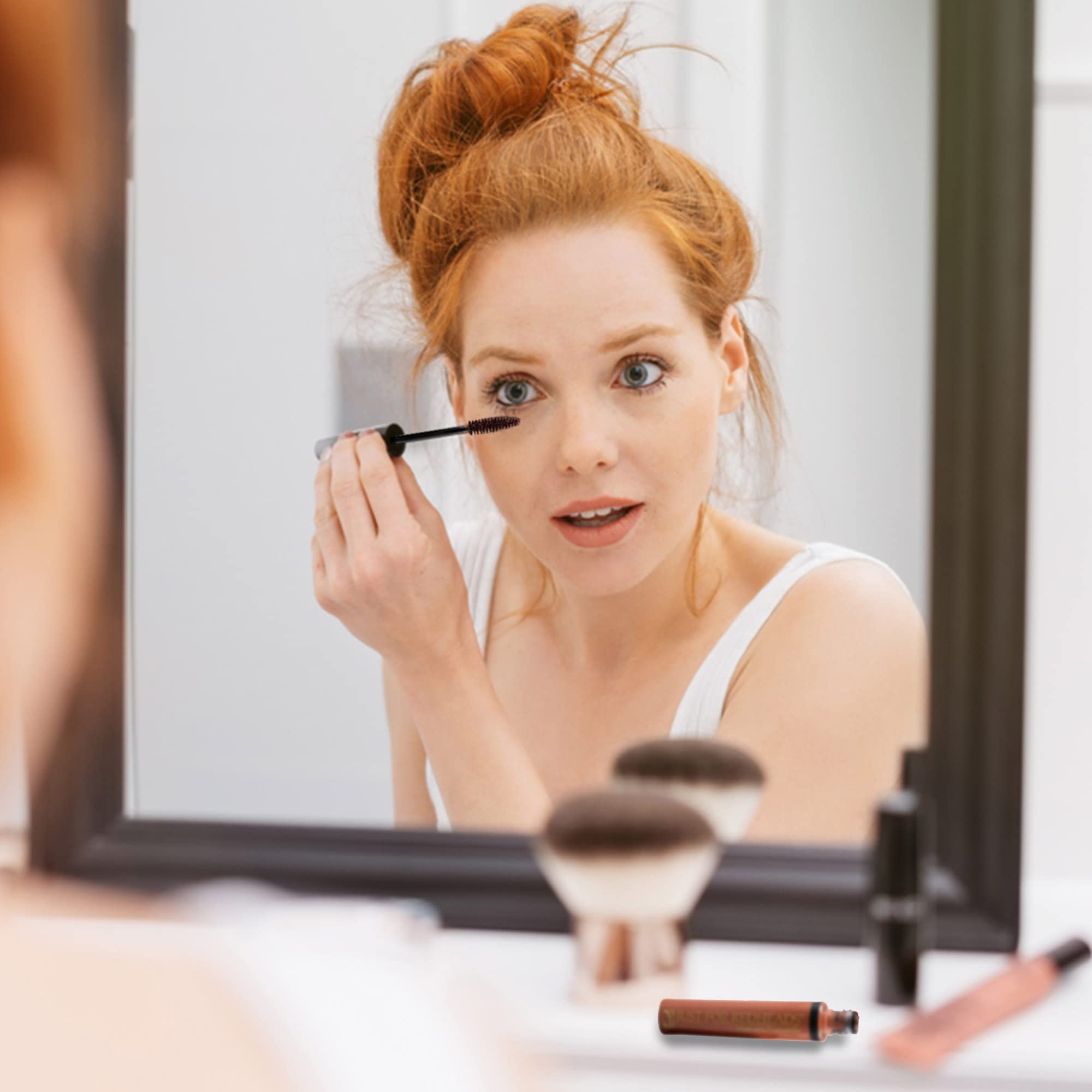 Just for Redheads Natural Mascara - Ginger Red for Auburn & Strawberry Blonde Lashes | Vegan & Cruelty-Free | Perfect for Everyday Wear & Special Occasions