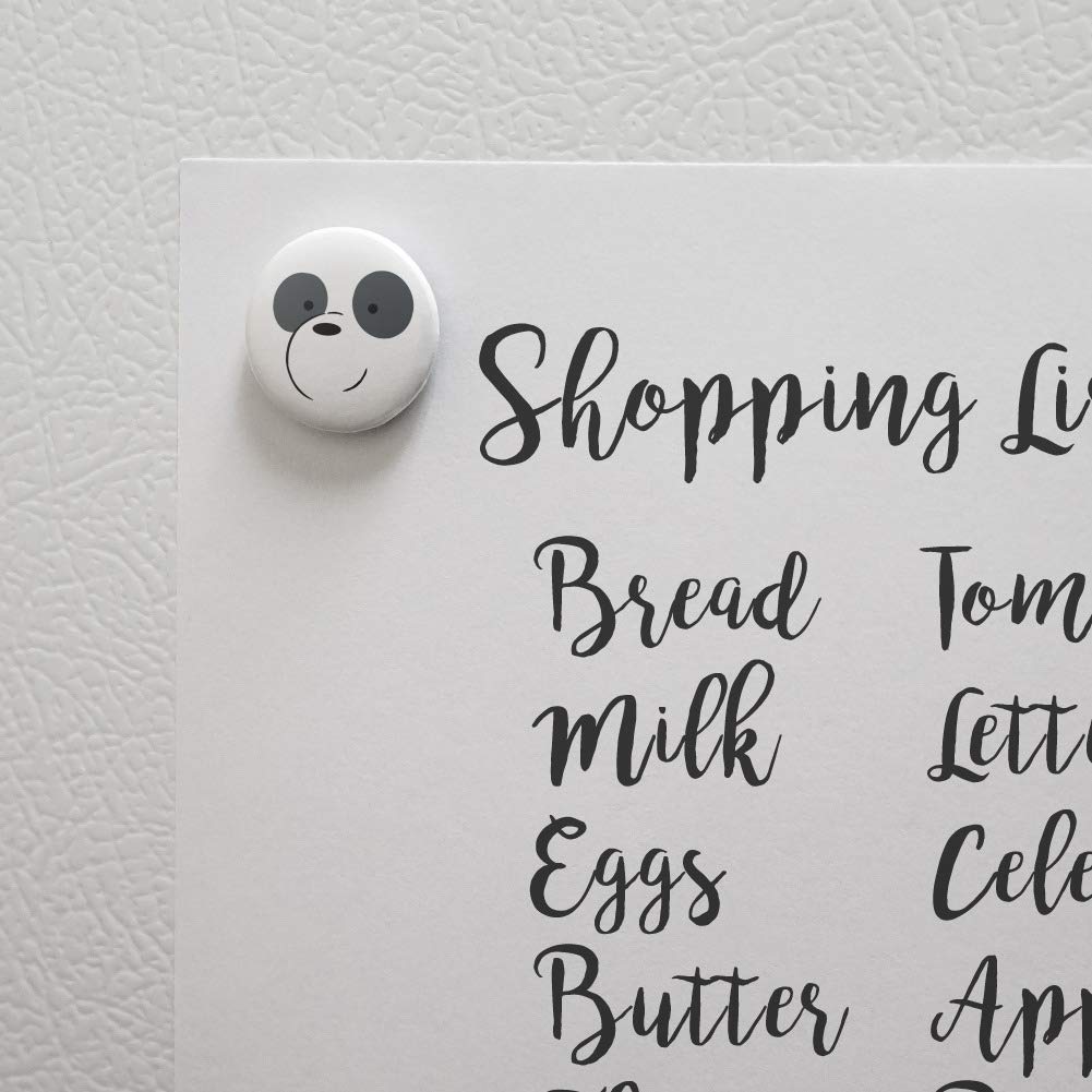 We Bare Bears Panda Kitchen Refrigerator Magnet - Cute Cartoon Fridge Locker Button Decor for Home & Office - Perfect for Fridge, Lockers, Whiteboards & Metal Surfaces