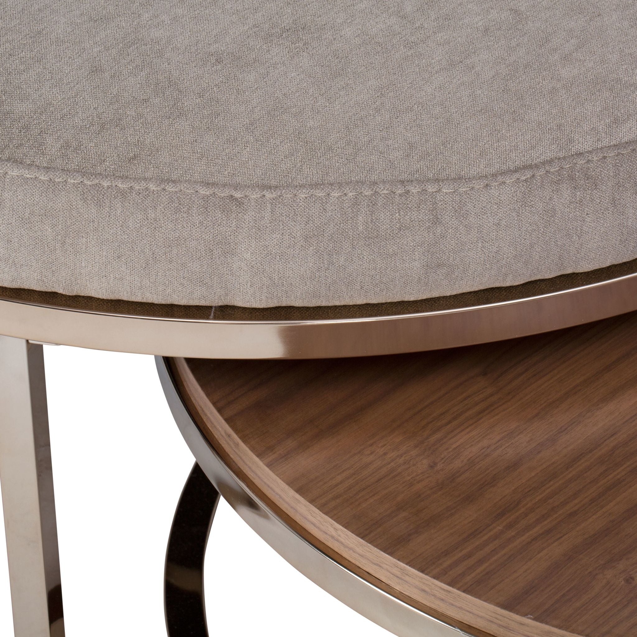 Amy Modern Nesting Coffee Table Set of 2 - Champagne Gold Finish - Space Saving Living Room Furniture for Small Spaces - Perfect for Apartments, Condos & Home Decor