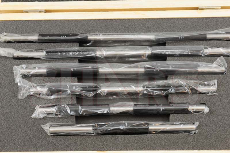 Shars 6-12 Inch Precision Solid Metal Frame Outside Micrometer Set (6-Piece) - 303-2654N - Ideal for Machining, Metalworking, and Quality Control in Industrial Applications