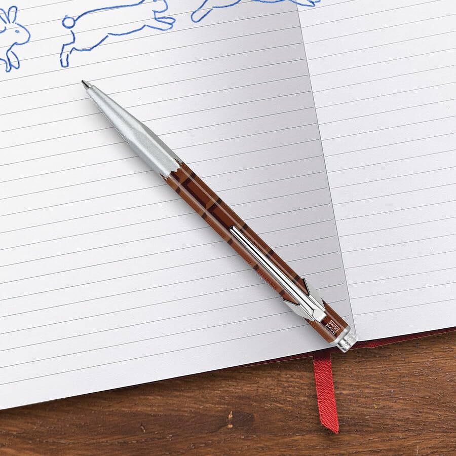 Caran d'Ache Essentially Swiss Collection Ballpoint Pen - Premium Chocolate Brown Ink (849.252) - Perfect for Office, School & Luxury Gift Giving