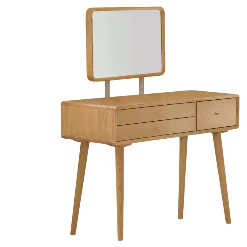 45.3x16.5x(46.5-50.4) inch /115x42 (118-128) сm /  Natural Wood Color/ Dressing table with mirror