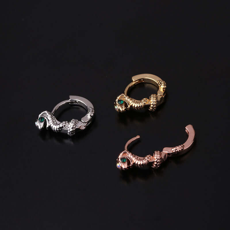 18K Gold Cartilage Huggie Earrings - Tiny Leaf Hoop Earrings for Women | Dainty Ear Jewelry for Everyday Wear, Date Night & Special Occasions | HSPJ292