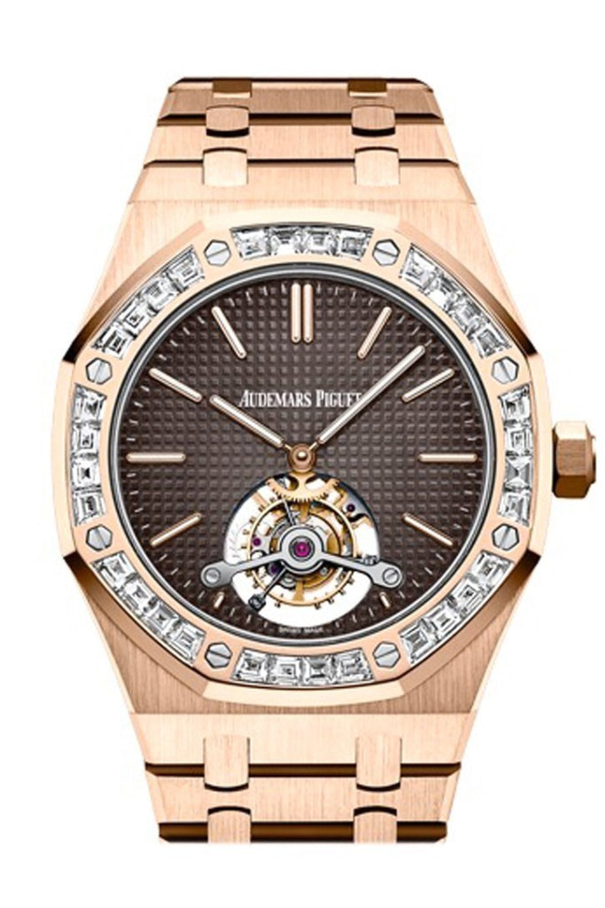 Audemars Piguet Royal Oak 41mm Men's Luxury Watch - 18K Pink Gold Case, Brown & Pink Dial (Ref.26516OR.ZZ.1220OR.01) | Perfect for Business Meetings, Formal Events & Luxury Collectors