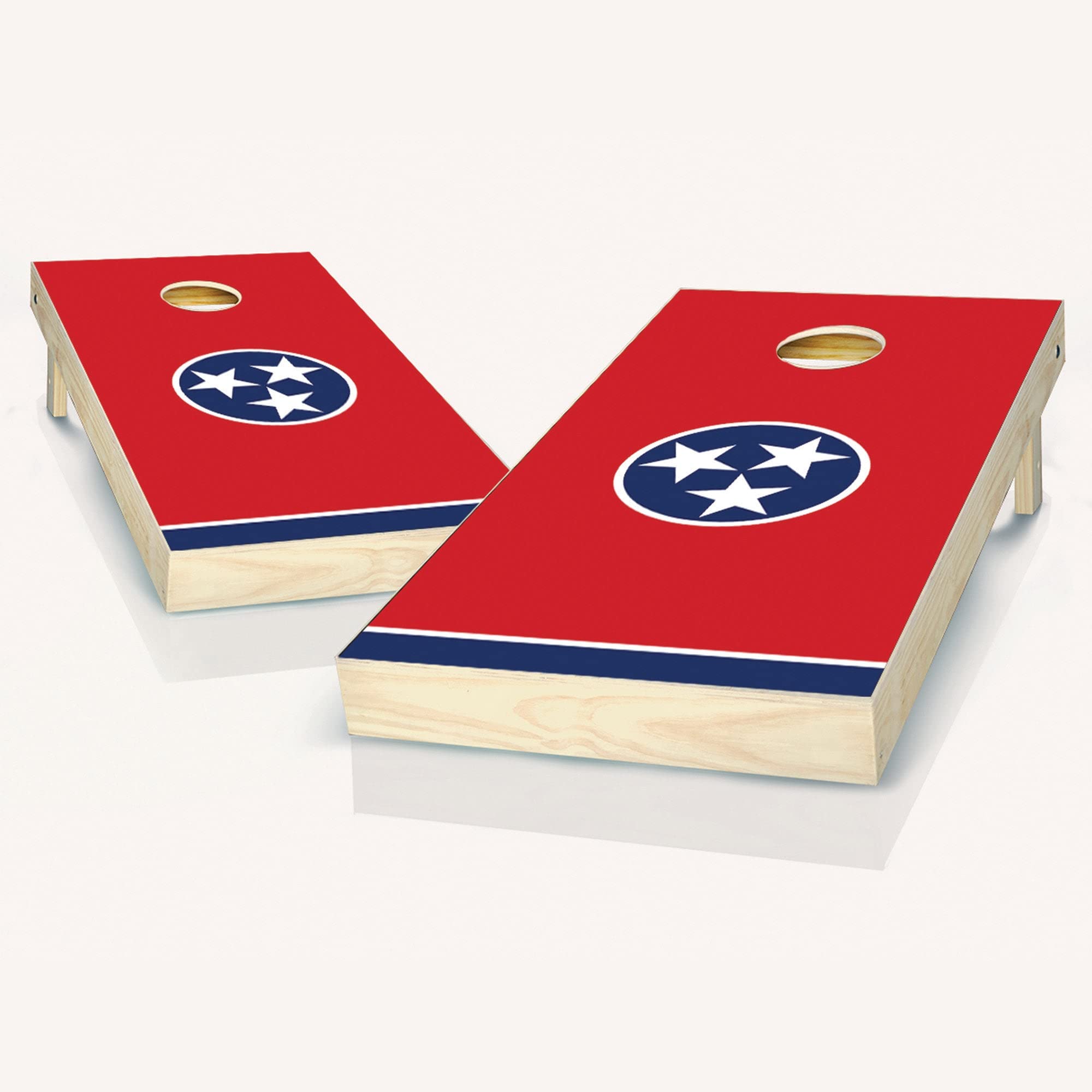 Premium Tennessee State Flag Cornhole Game Set - 2 Wooden Boards & 8 Bean Bags for Outdoor Tailgating, Backyard Parties & College Game Day Fun
