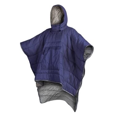 Waterproof Sleeping Bag Poncho with Hood - Lightweight & Portable for Camping, Hiking, Backpacking - Outdoor Travel Blanket & Quilt Coat for All Seasons