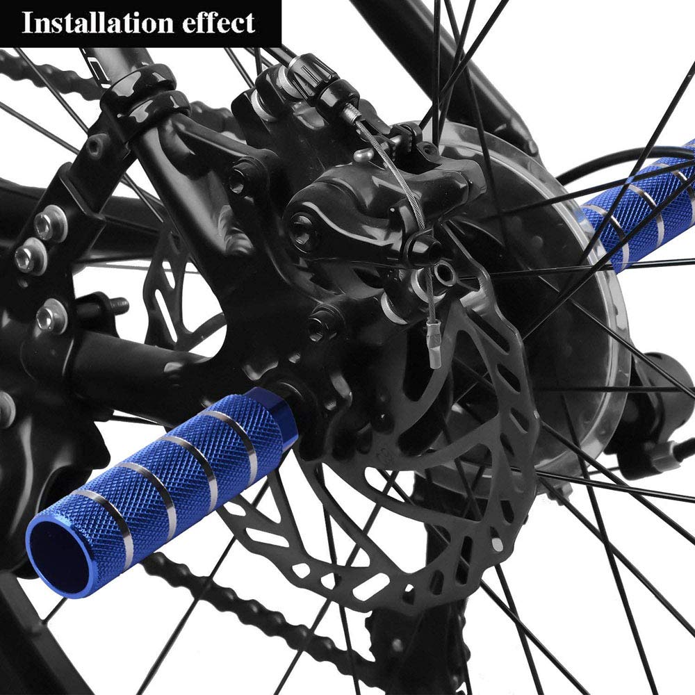 **1 Pair Bike Pegs - Alloy MTB BMX Foot Pedals for Stunt Riding, Backseat Stands & Footrest - Fits 3/8
