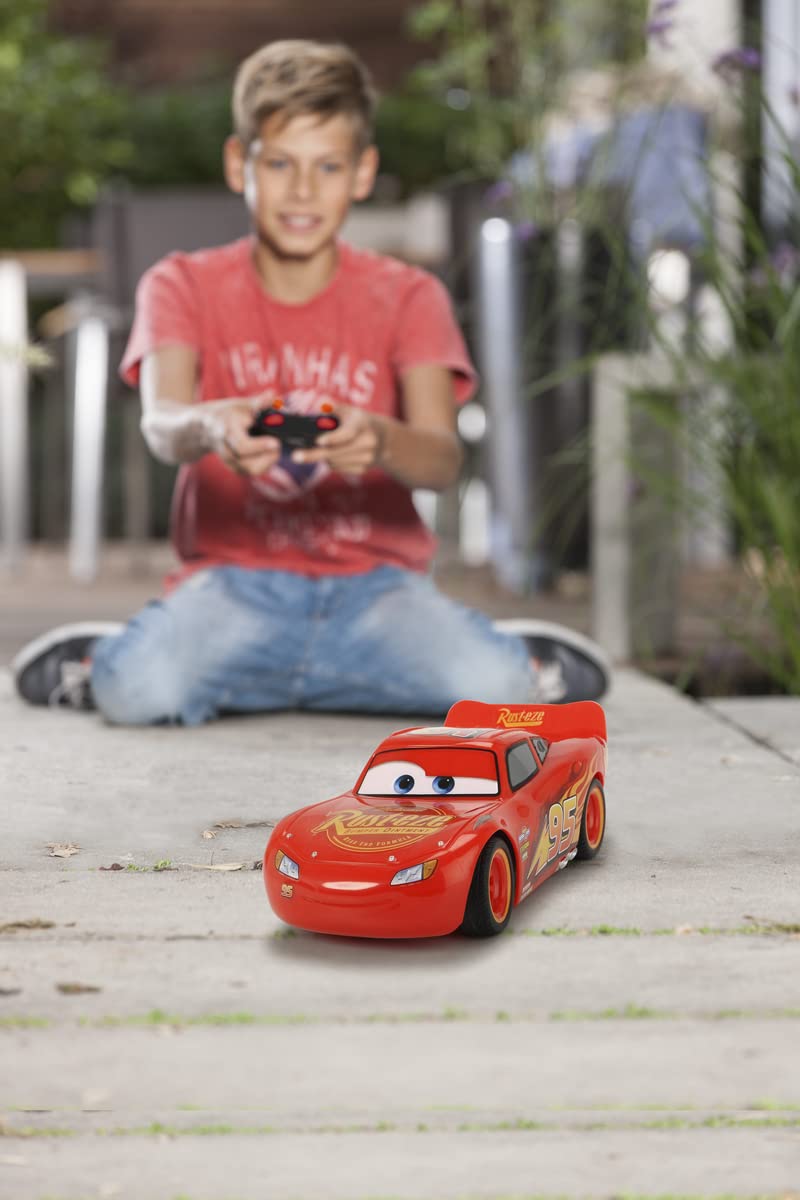 Smoby Toys Majorette Pixar Cars 3 Remote Control Lightning McQueen Car - 17cm with Turbo Function - 203081005 - Perfect for Kids' Playtime & Disney Pixar Cars Collection