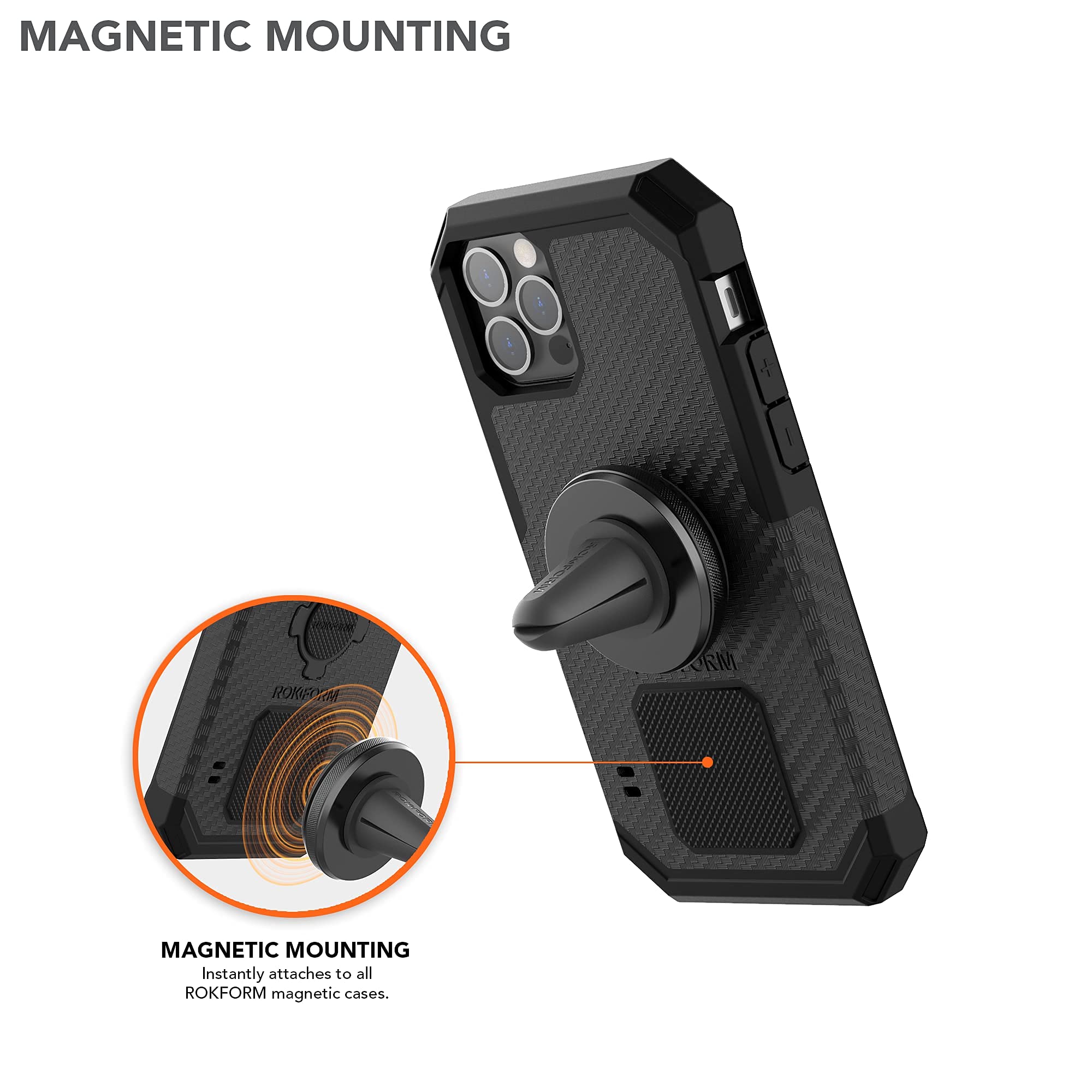 Rokform Rugged Case for iPhone 11 Pro Max with Super Grip Car Vent Mount - Heavy Duty Protection for Truck, Van & Off-Road Use | Perfect for Commuting, Travel & Outdoor Adventures