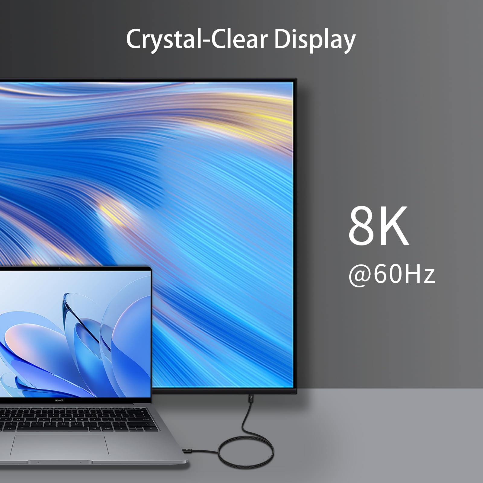 USB4 Cable 240W USB C to USB C, Thunderbolt 4/3 Compatible, 40Gbps High-Speed Data Transfer for 8K/4K Video, 3.3FT - Perfect for MacBook Pro, Dell XPS, HP Laptops & USB-C Monitor Docking Stations