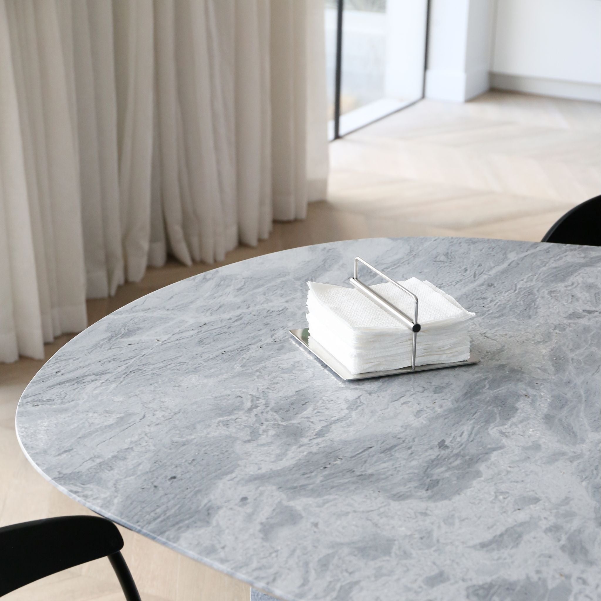 STELTON Original Stainless Steel Napkin Holder - Elegant Tableware for Dining, Kitchen & Restaurant Use