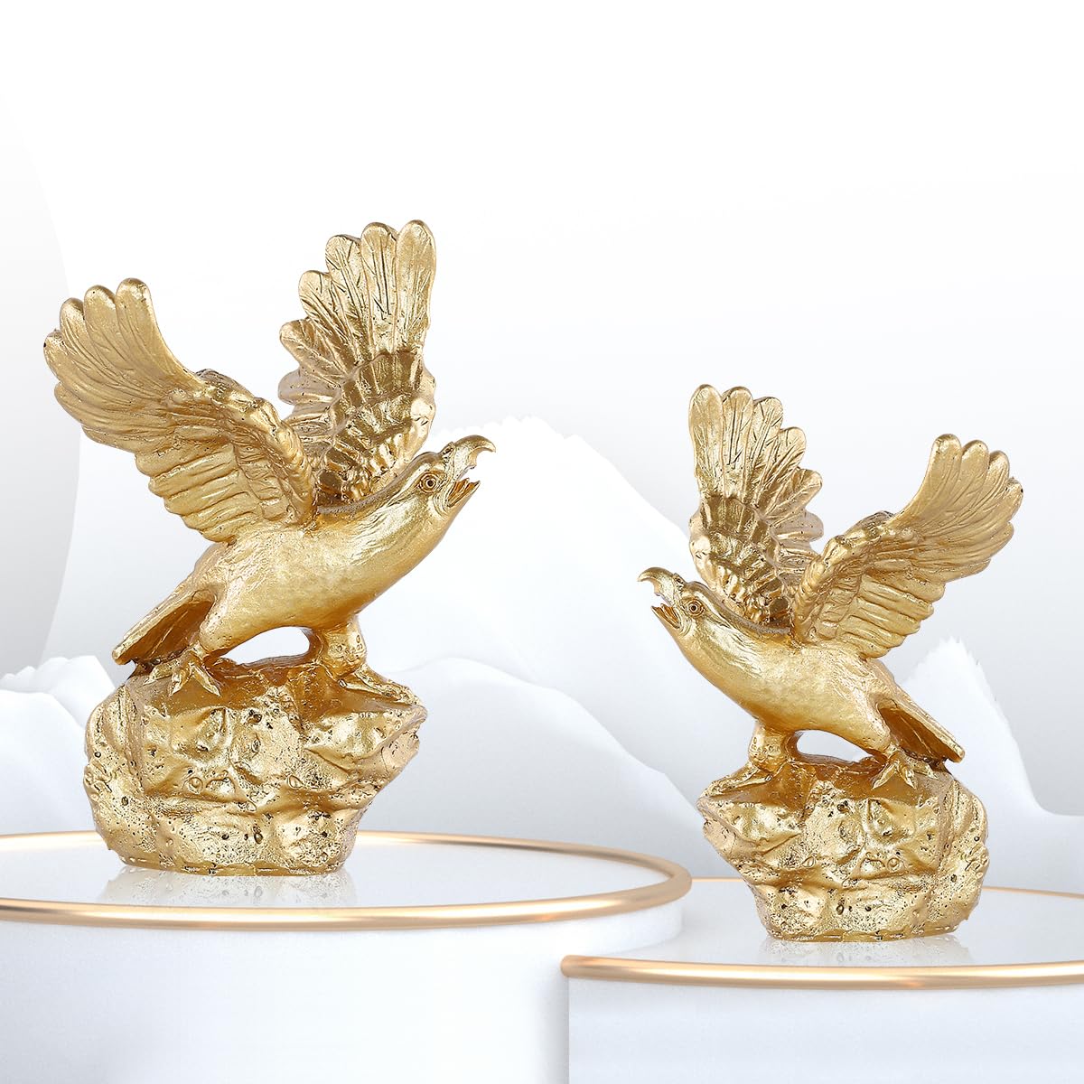 2 Pack Gold Decorative Finials for 1