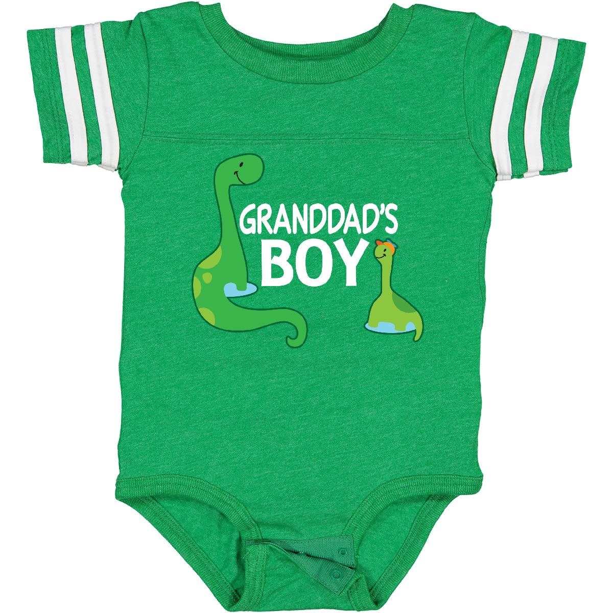 Inktastic Granddad's Boy Grandson Dinosaur Baby Bodysuit - Cute Dinosaur Graphic Onesie for Boys & Girls - Perfect for Playtime, Family Photos & Gifts