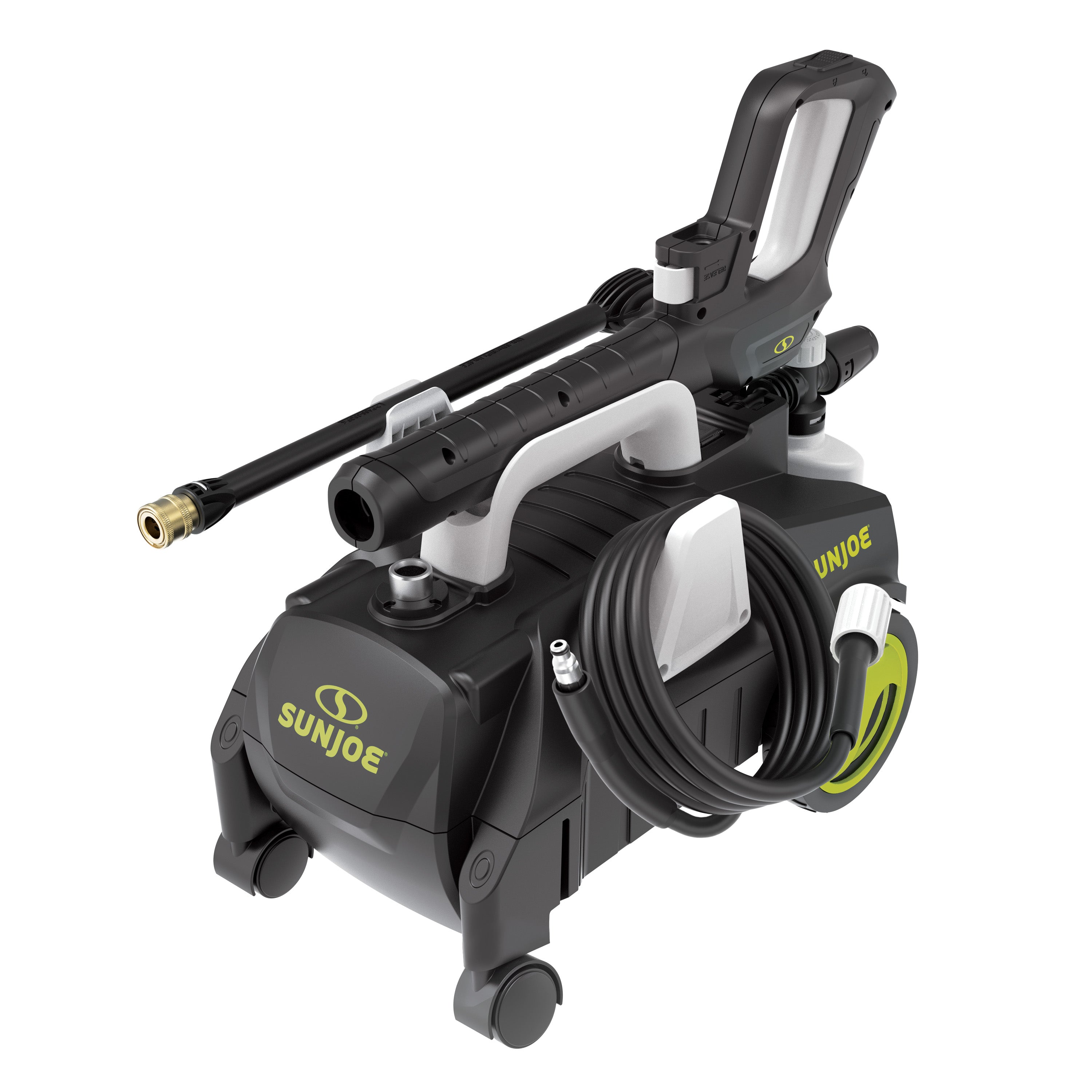 Sun Joe SPX3160P SJG 11 Amp Electric Pressure Washer with Brush Set & Accessories - Ultra Portable with 360° Rotating Wheels - Perfect for Home Cleaning, Driveway Washing, and Outdoor Maintenance