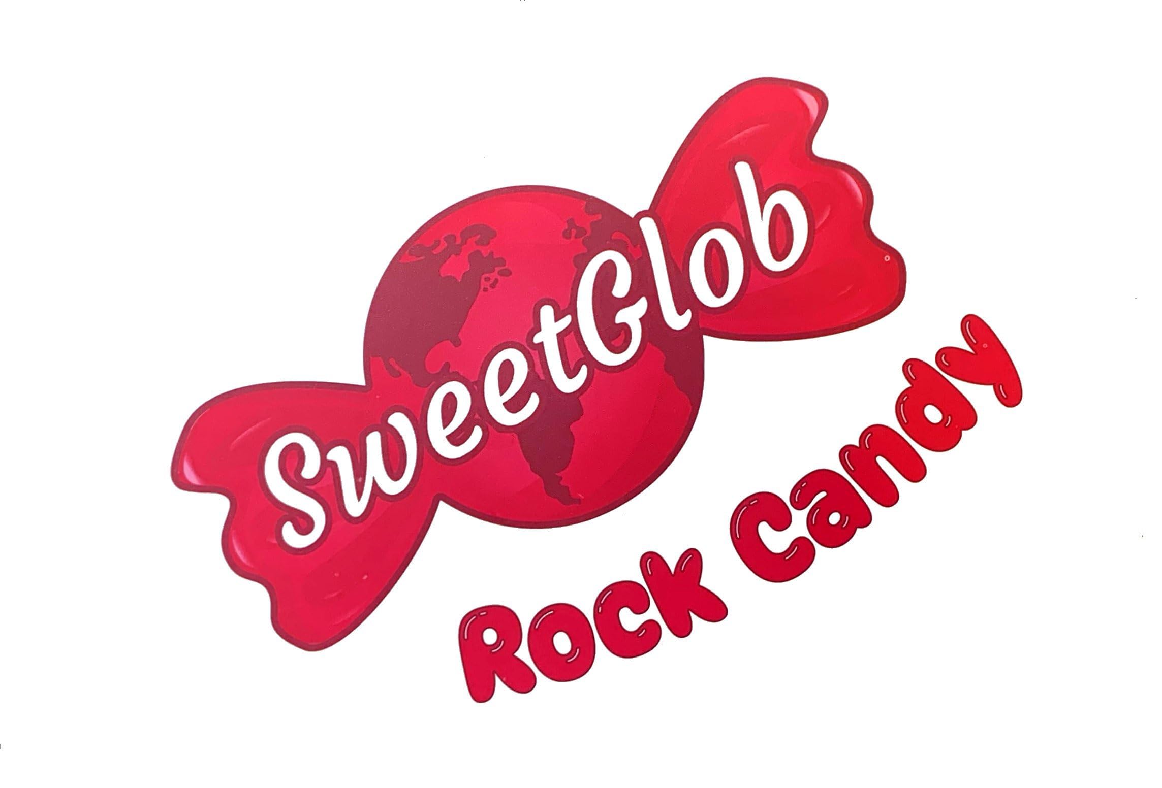 SweetGlob Old Fashioned Rock Candy Crystals on Strings - Clear White, 3 Pound Bulk - Perfect for Party Favors, Wedding Decorations & DIY Candy Crafts
