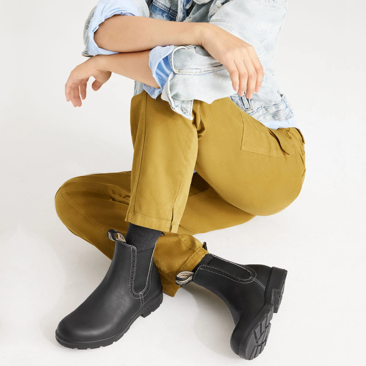 Blundstone Women's Originals 1448 High Top Chelsea Boots - Voltan Black | Comfortable & Stylish Ankle Boots for Walking, Work & Everyday Wear