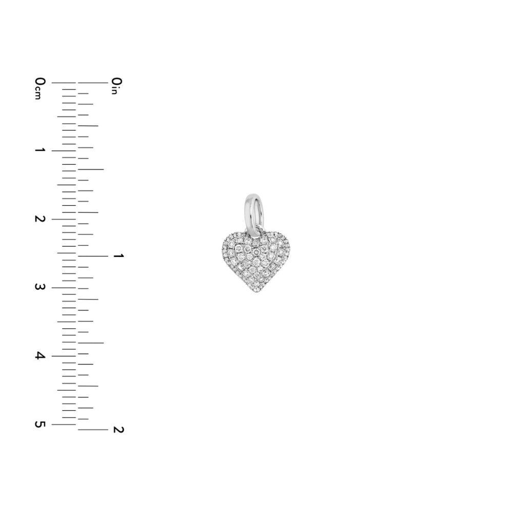 14K Gold Pave Diamond Heart Pendant Necklace for Women - Elegant Valentine's Day Gift, Anniversary Jewelry, Birthday Present & Everyday Wear