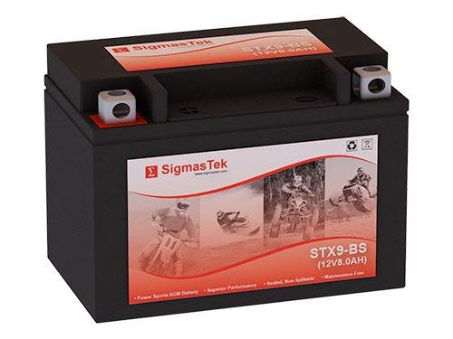 High-Performance SigmasTek 9-BS Motorcycle Replacement Battery for Chrome Battery - Perfect for Harley, Honda & Yamaha Bikes (Long-Lasting Power for Road Trips & Daily Commutes)