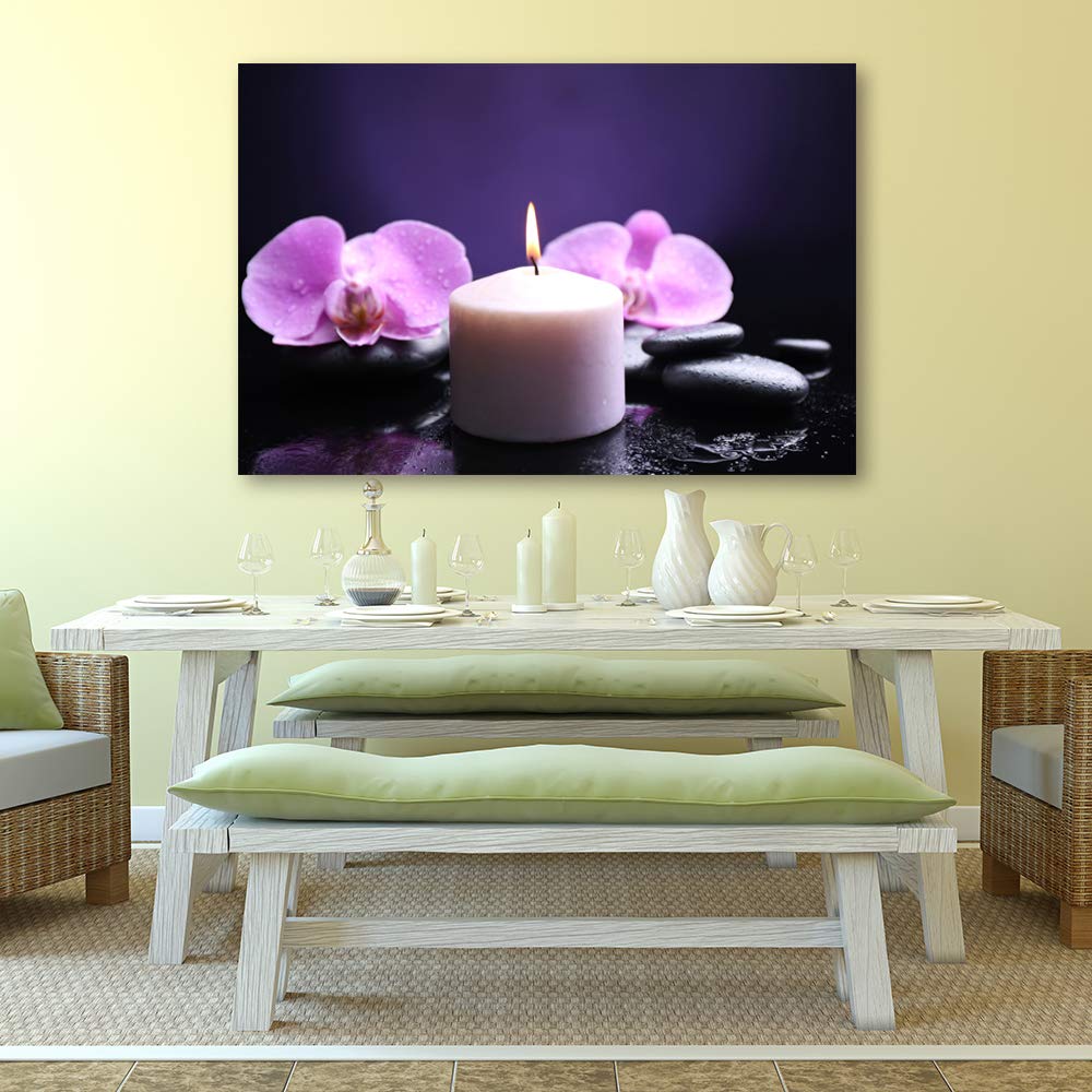IDEA4WALL Christmas Candles Canvas Wall Art - 32x48 Inch Framed Holiday Painting for Home Decor, Living Room & Bedroom - Perfect for Christmas Celebrations & Winter Home Styling