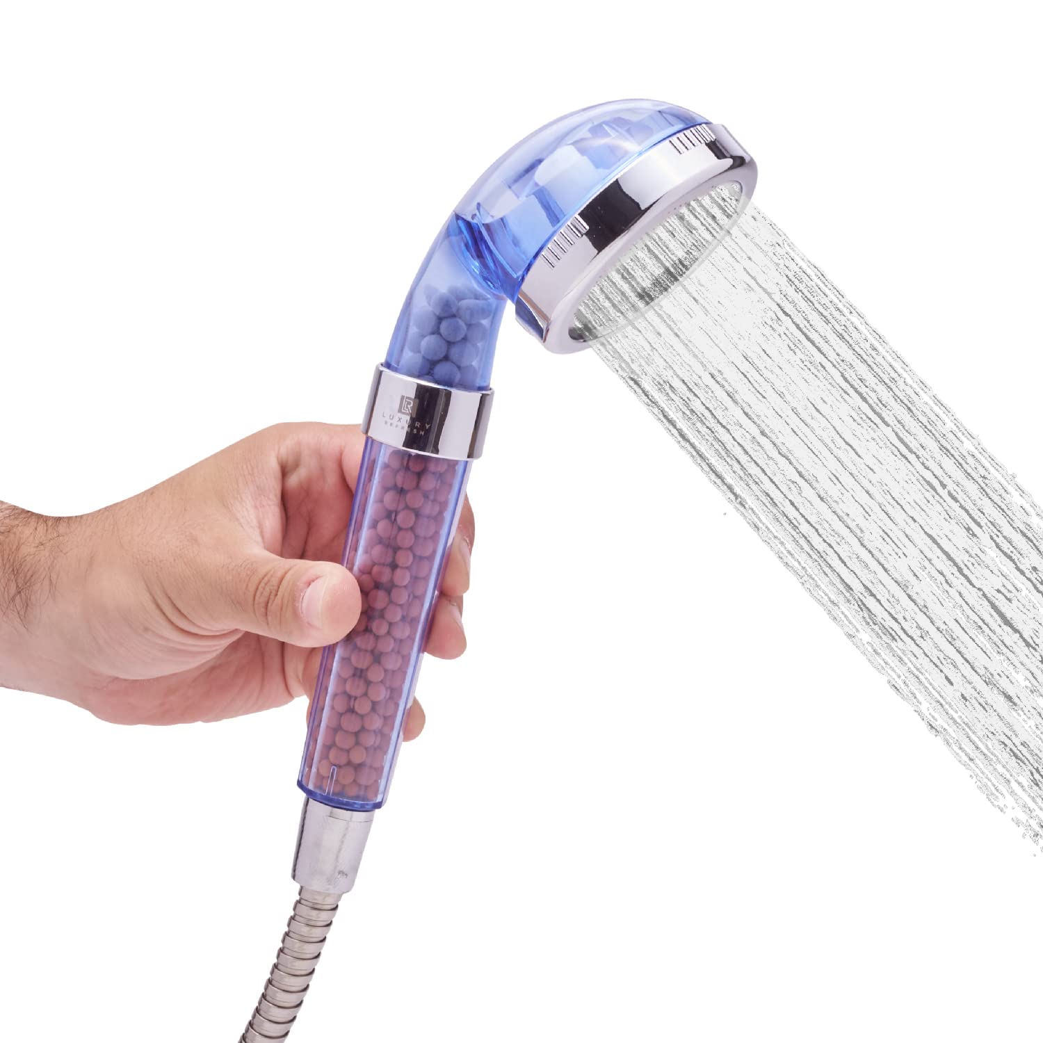 High Pressure Ionic Shower Head with Filter - Chrome Finish for Hard Water & Skin Hydration - Perfect for Bathroom, Spa & Relaxation at Home