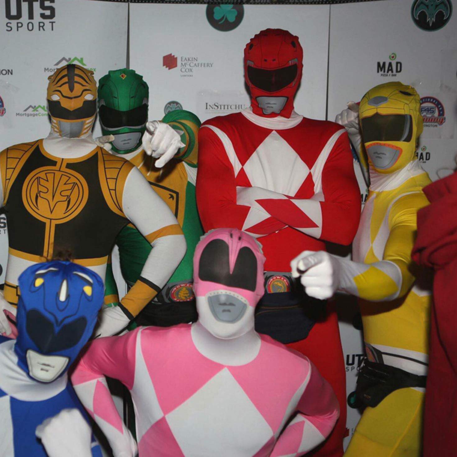 Power Rangers Costume for Adults - Morphsuits Red Ranger Suit for Men & Women | Halloween Cosplay, Comic Con, Themed Parties & Superhero Dress-Up
