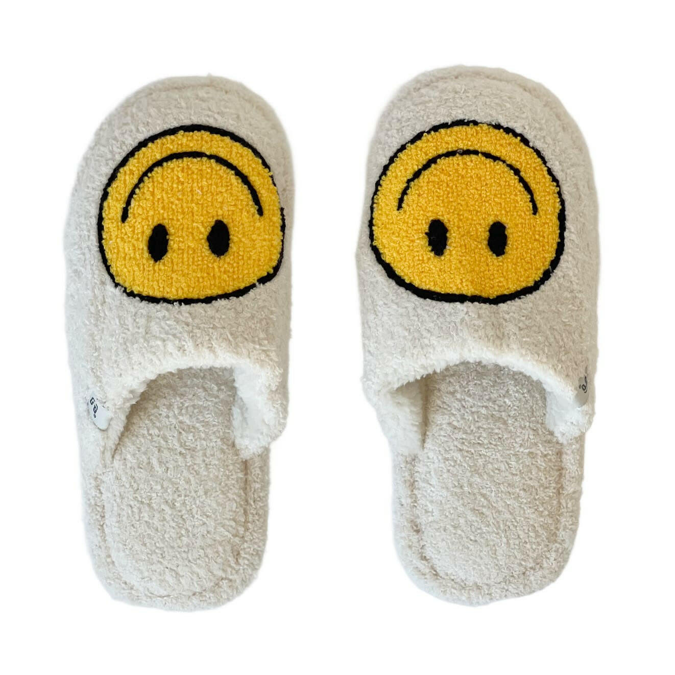 Happy Face Embroidered Luxury Soft Slippers for Women - Cozy Indoor House Shoes with Non-Slip Sole - Perfect for Home, Spa, and Relaxation