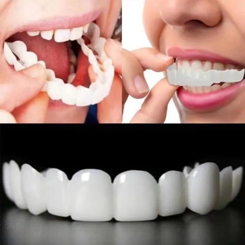 2 Pairs Adjustable Temporary Dentures - Natural & Comfortable Fit for Confident Smiling - Perfect for Eating, Speaking & Special Occasions