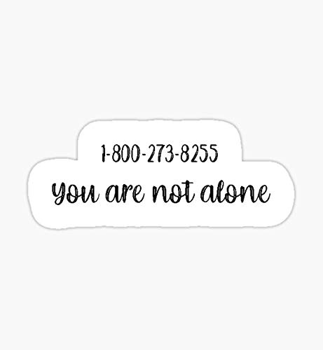 Suicide Prevention Hotline Sticker - Waterproof Vinyl Decal for Cars, Laptops, Windows, Trucks & Walls - Mental Health Awareness Support - Perfect for Vehicles, Tech Devices & Home/Office Decor