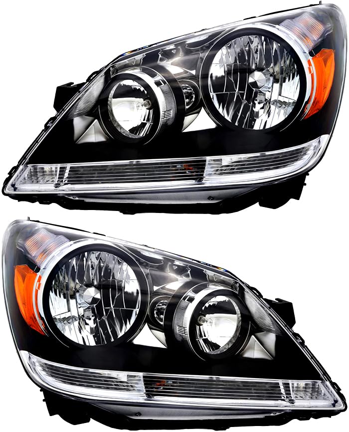 Honda Odyssey Headlights Replacement Set - Compatible with 2005 2006 2007 Models - Halogen Bulbs for Driver & Passenger Side - Perfect for Night Driving and Foggy Conditions