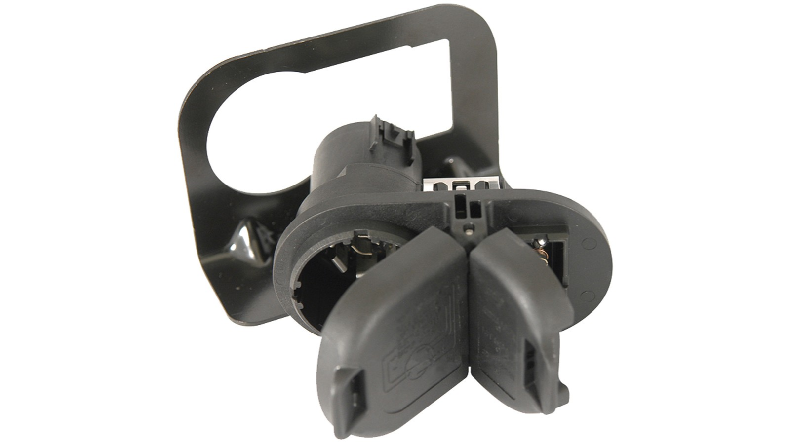 Exact Fit OE Replacement 7 Blade & 4 Flat Trailer Wiring Harness Connector with Bracket - Perfect for Towing, Boat Trailers, and Utility Hauling