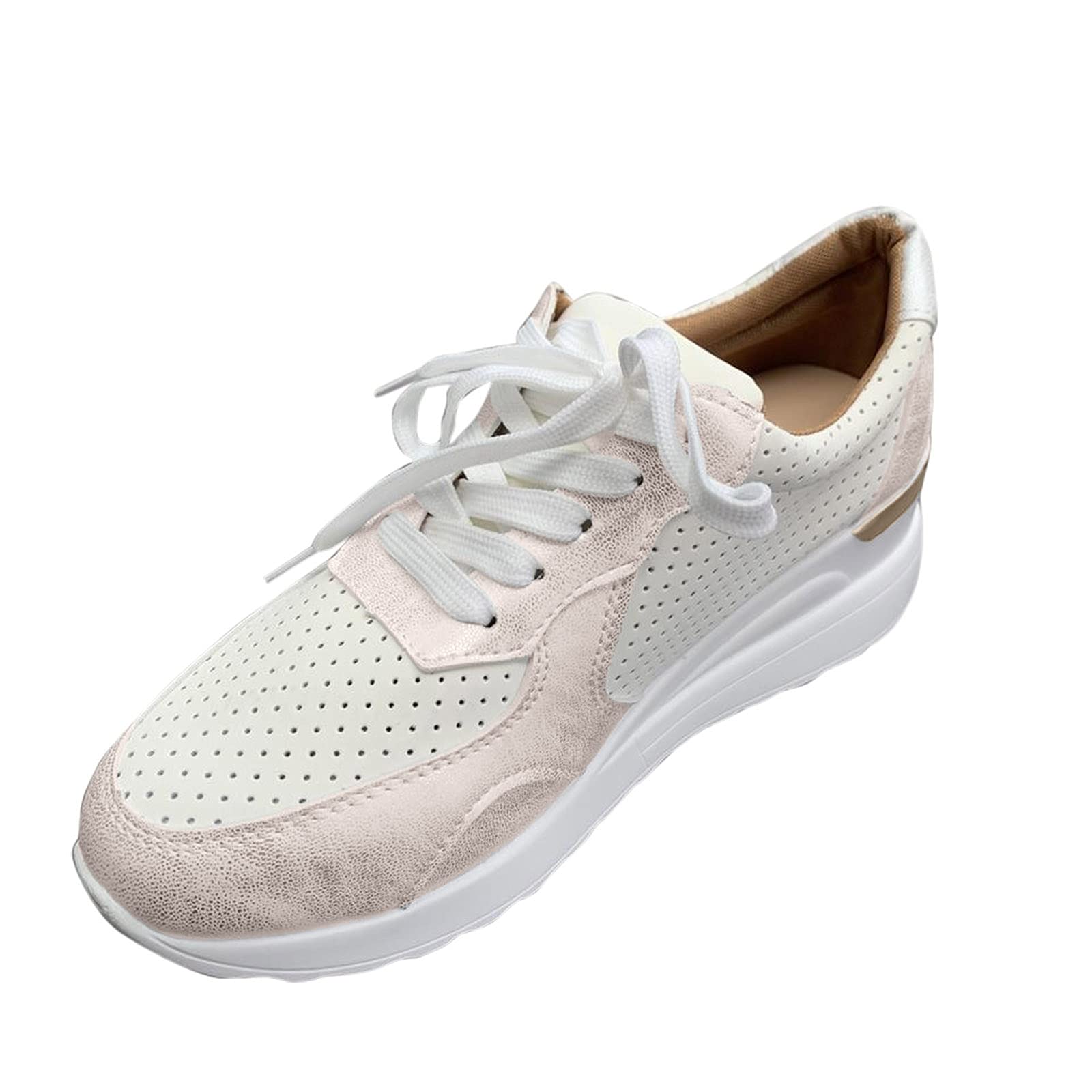 Women's Slip-On Canvas Sneakers - Comfortable Low Top Walking Shoes with Rhinestone Design for Casual, Nurse Work & Everyday Wear | Fashionable & Lightweight (Gold, Size 7.5) - Perfect for Office, Hospital Shifts, Shopping & Daily Activities