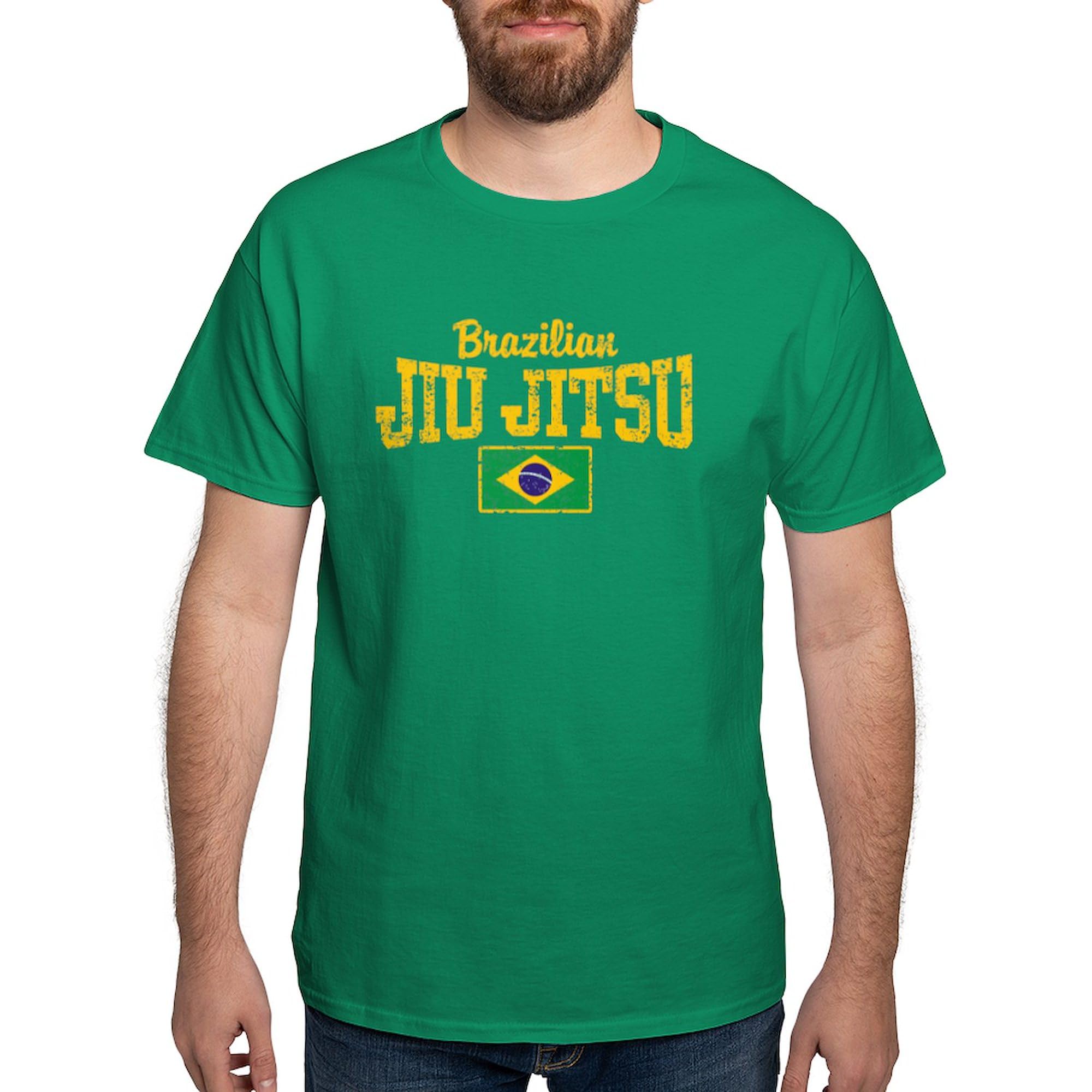 Brazilian Jiu Jitsu Dark T-Shirt for Men | 100% Cotton Classic Graphic Tee | Perfect for MMA Training, BJJ Gyms & Casual Wear