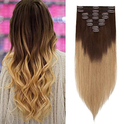 #4T27 Medium Brown Ombre Dark Blonde